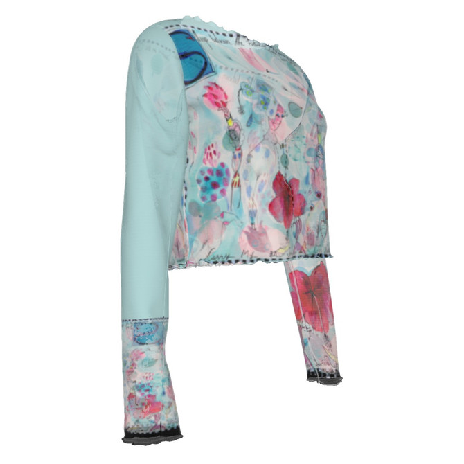 Ocean dreams Women's Mesh Long Sleeve Shrug