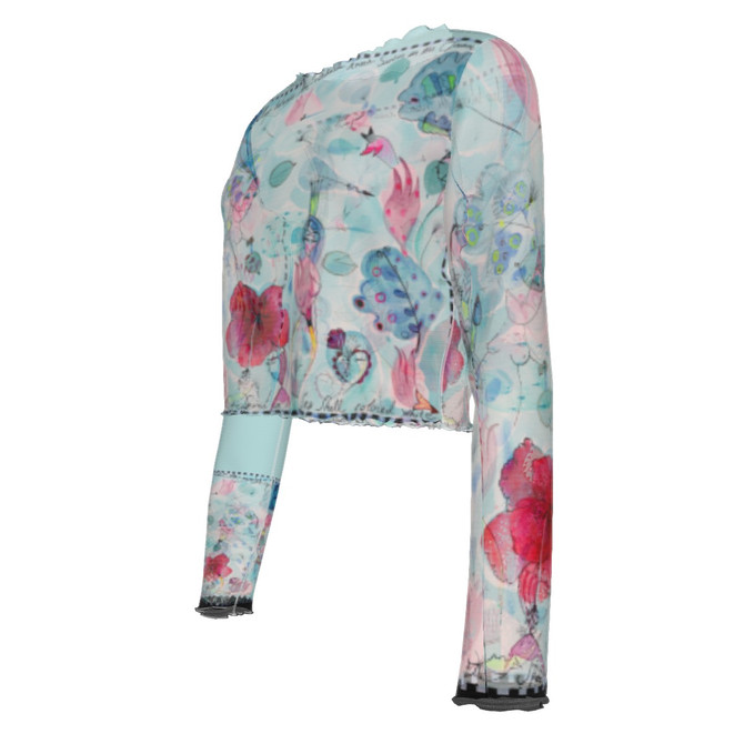 Ocean dreams Women's Mesh Long Sleeve Shrug