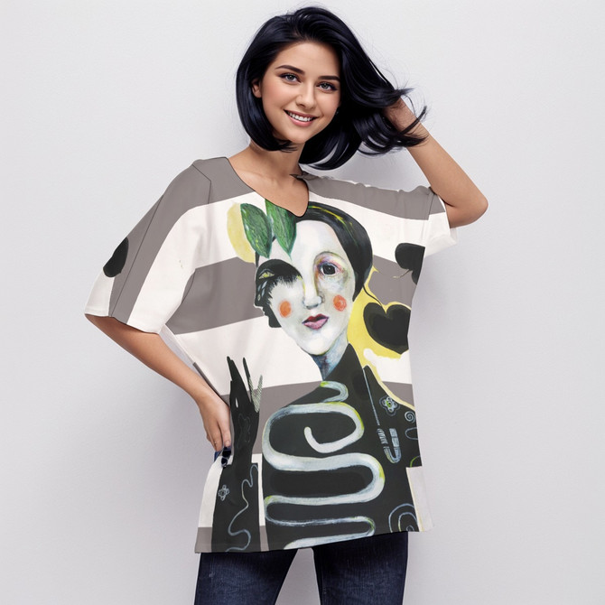 Black harlequin top 100% Cotton