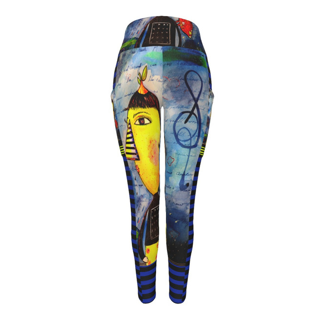 Lemoncello High Waist Leggings With Side Pocket