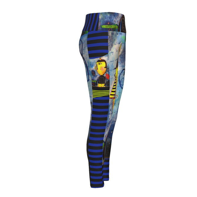 Lemoncello High Waist Leggings With Side Pocket