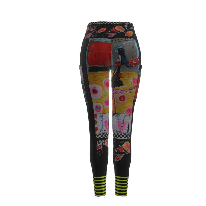 Walking not talking High Waist Leggings With Side Pockets