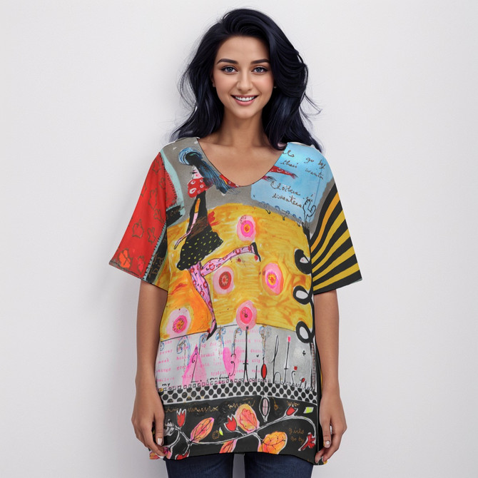 Walking not talking 100% cotton short sleeve top