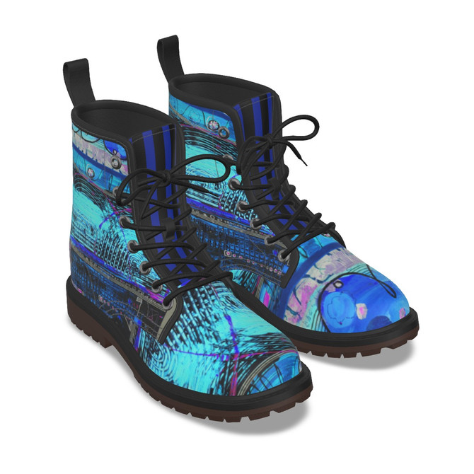 Blue glam unisex ankle Boots