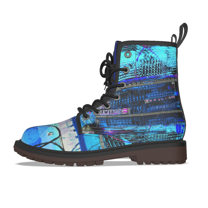 Blue glam unisex ankle Boots