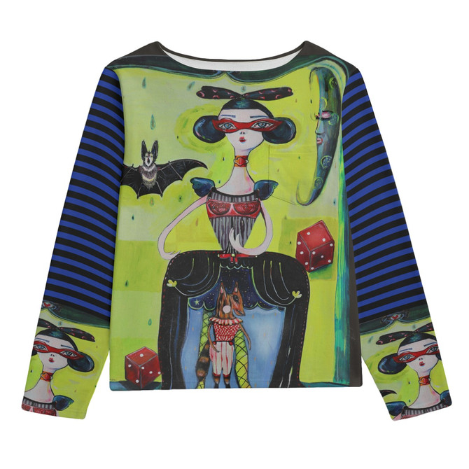 Bat girl 100% cotton long sleeve top