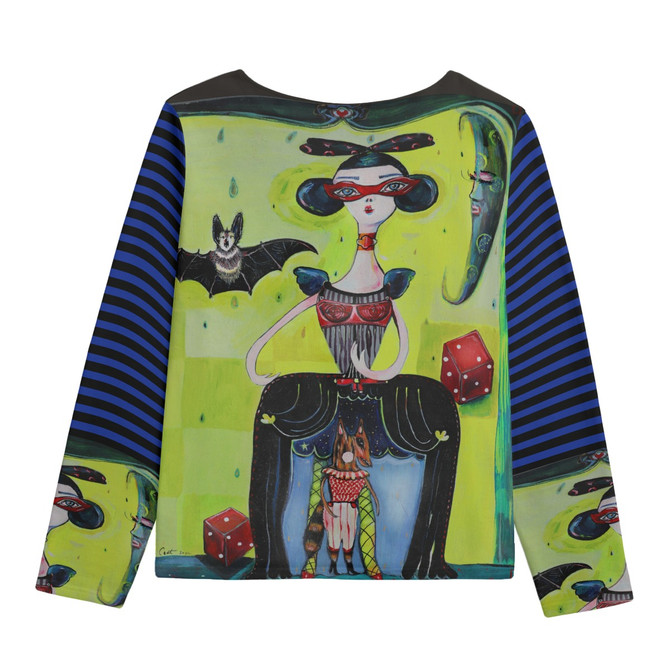 Bat girl 100% cotton long sleeve top