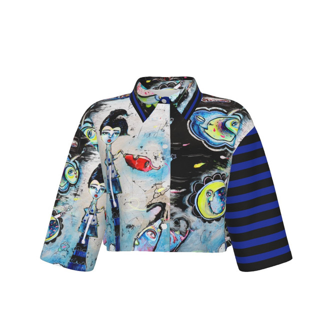 Pentimenti crop jacket 100% cotton