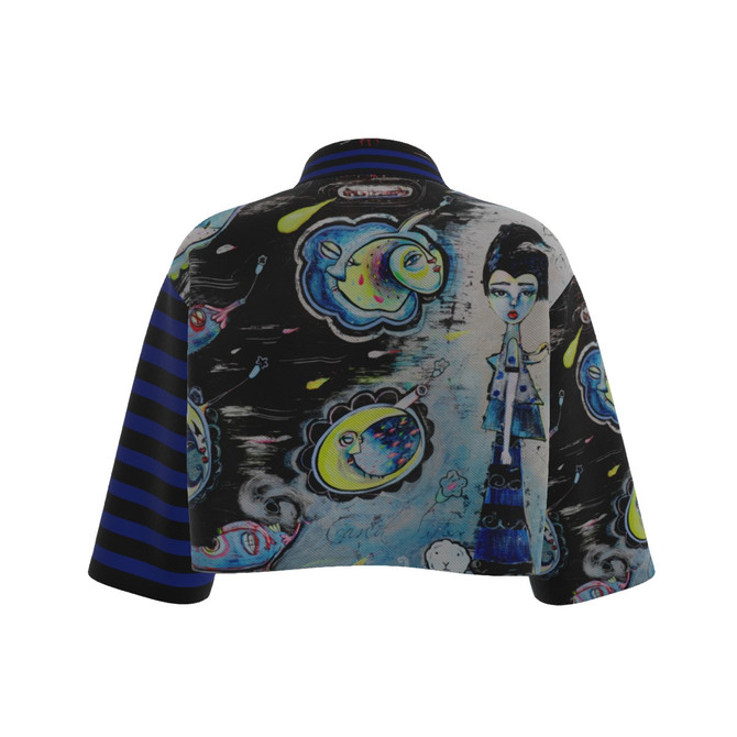 Pentimenti crop jacket 100% cotton