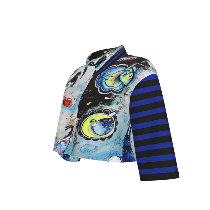 Pentimenti crop jacket 100% cotton