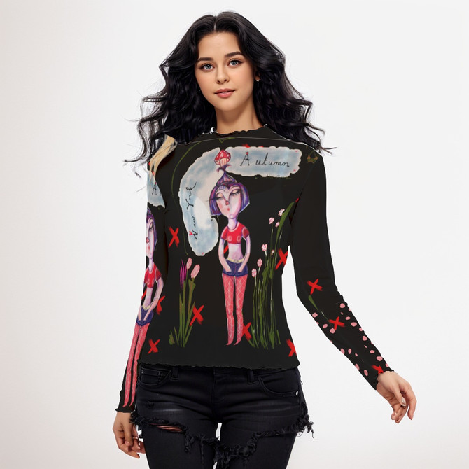 Fairytale long sleeve mesh top