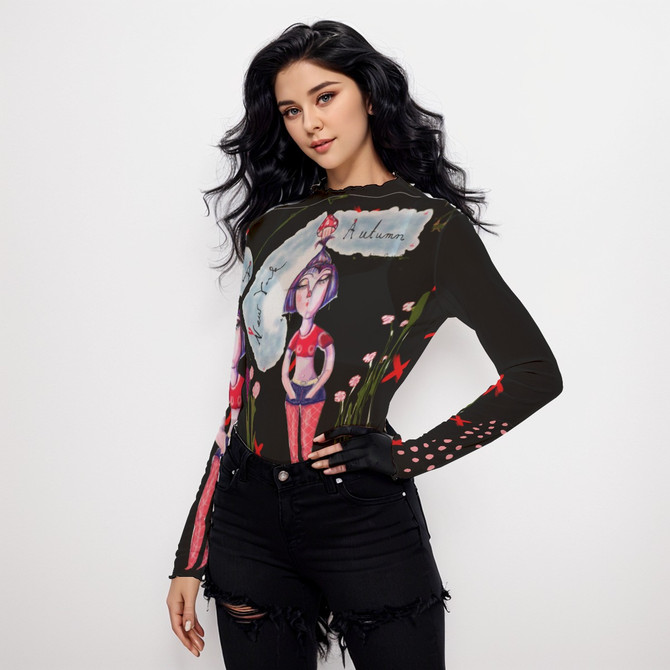 Fairytale long sleeve mesh top