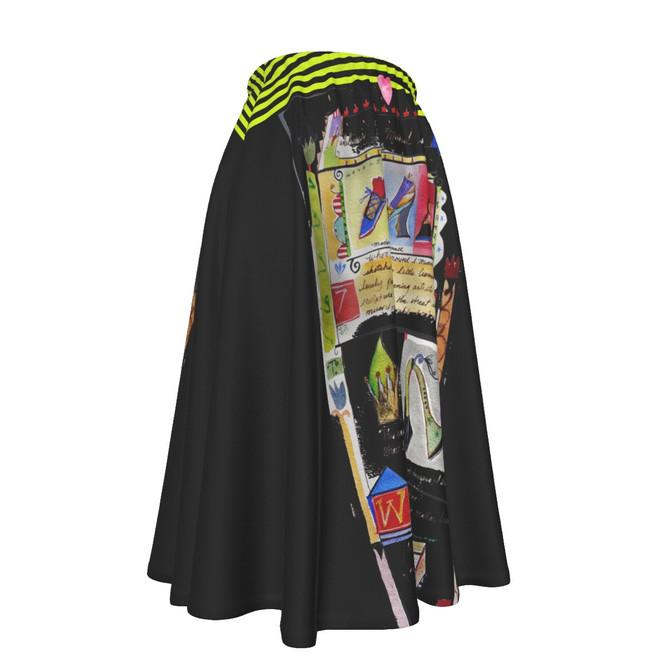 Shoe sketch flare skirt with pockets