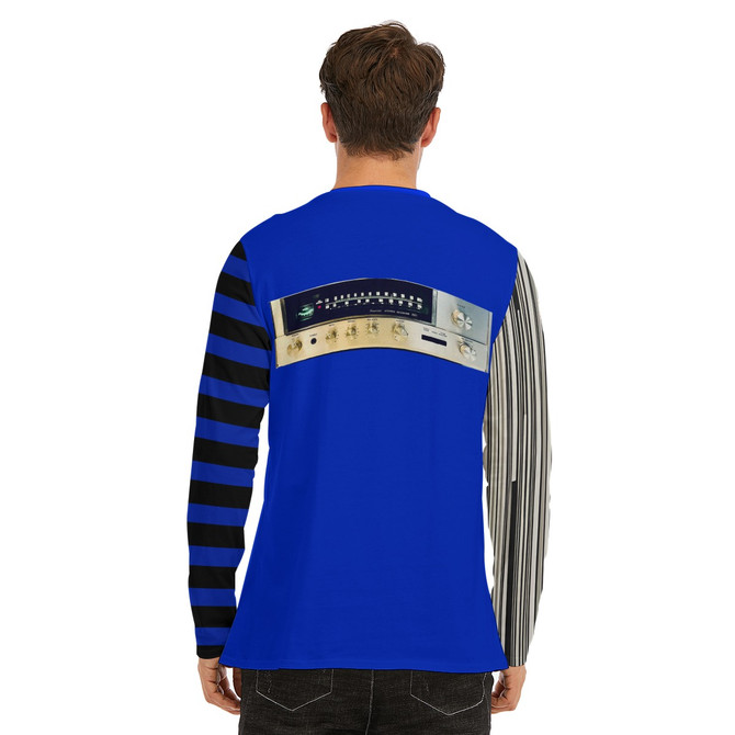 Stereo men's long sleeve shirt 100% cotton