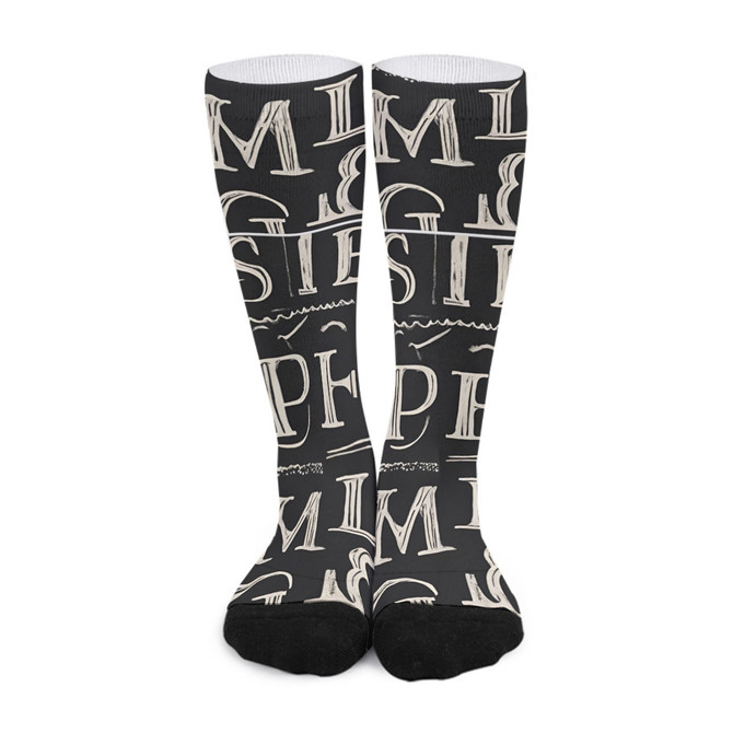 Chalkboard unisex crew Socks