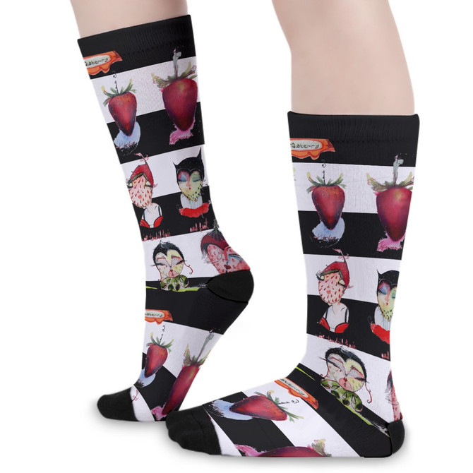 Strawberry pixie unisex crew Socks