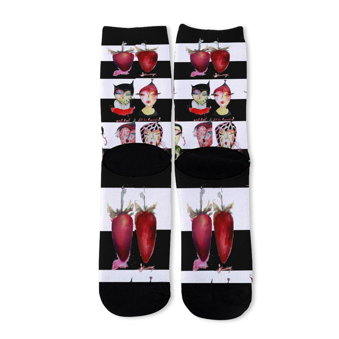 Strawberry pixie unisex crew Socks