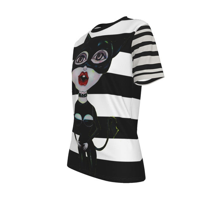 Cat Woman O-Neck T-Shirt
