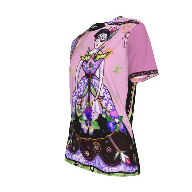 Tea rose dress O-Neck T-Shirt