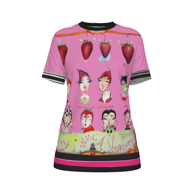 Strawberry pixie pink O-Neck T-Shirt