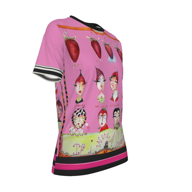 Strawberry pixie pink O-Neck T-Shirt