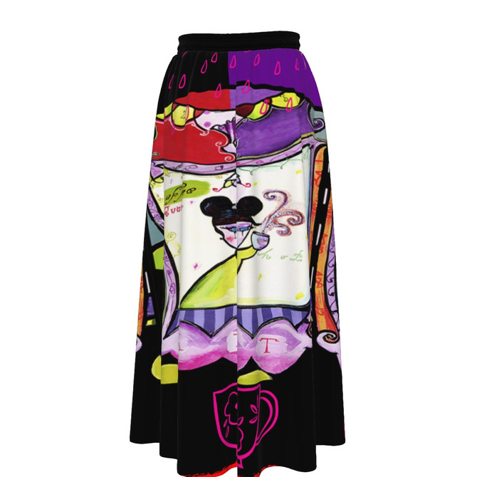 Coffee Voodoo Maxi Chiffon Skirt