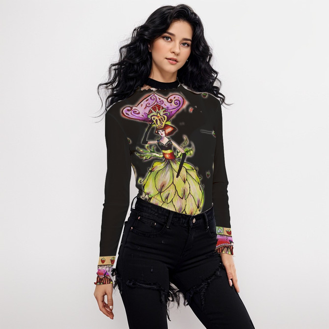 Artichoke dress long sleeve mesh top