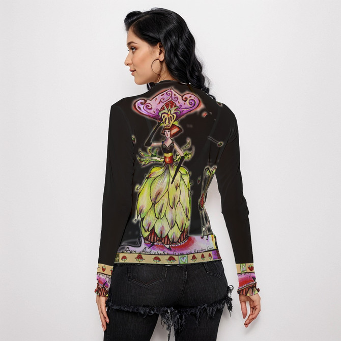 Artichoke dress long sleeve mesh top