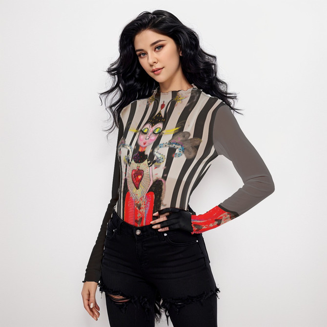 Dark Queen Mesh top Long sleeve