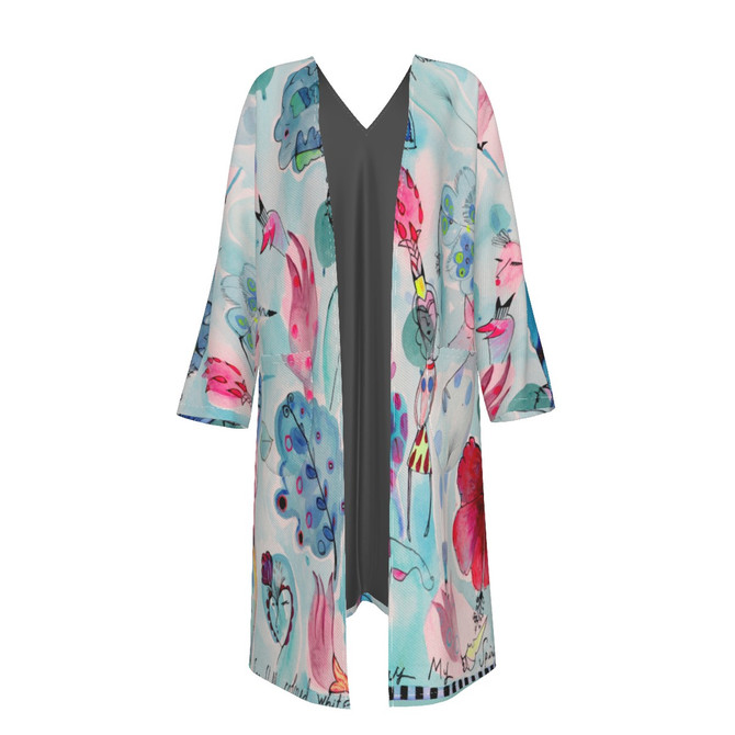 Ocean Dreams 100% organic cotton long jacket with pockets