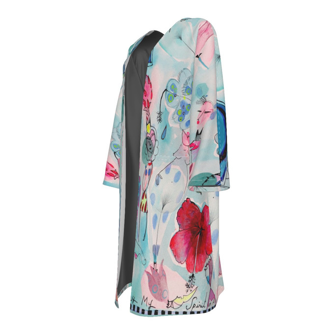 Ocean Dreams 100% organic cotton long jacket with pockets