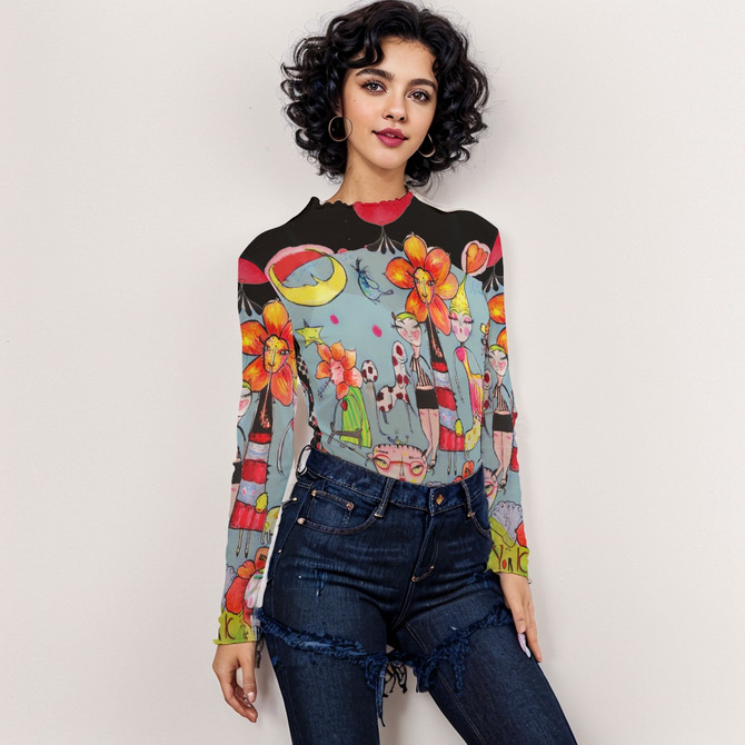 New York Garden Long Sleeve Top