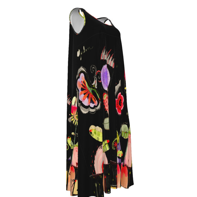 Summer Tulips Rayon Dress