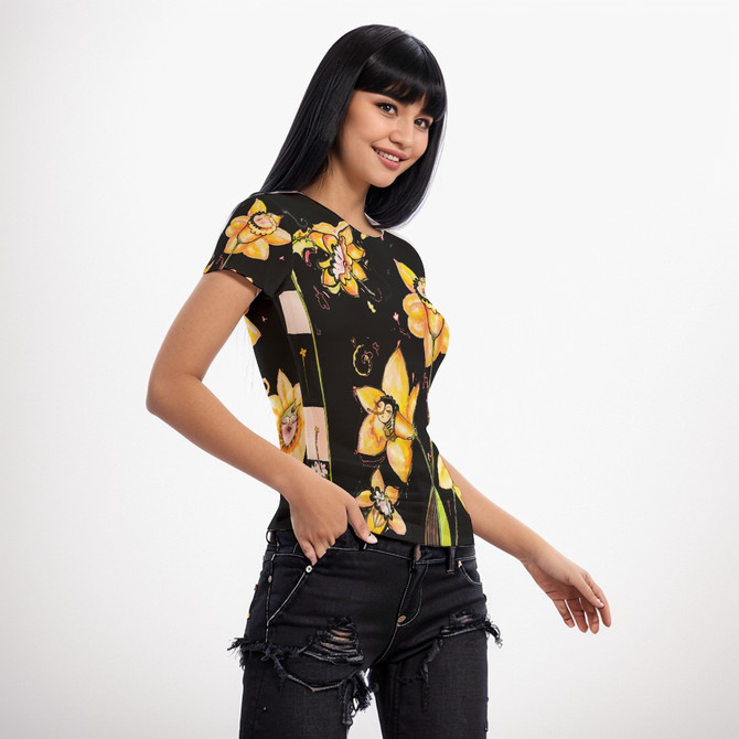 Daffodil short sleeve mesh top