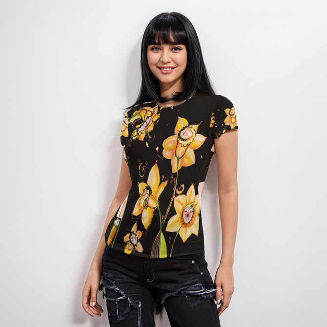 Daffodil short sleeve mesh top