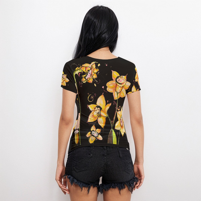 Daffodil short sleeve mesh top