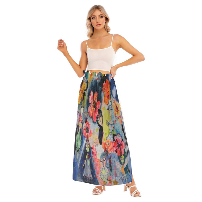 All-Over Print Women's Side Split Skirt