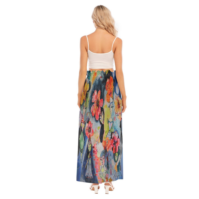 All-Over Print Women's Side Split Skirt