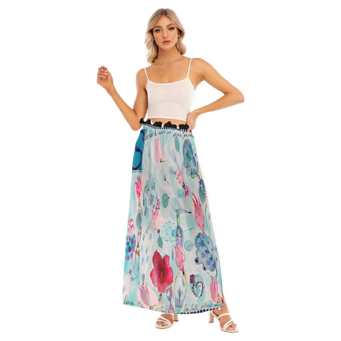 Ocean dreams Chiffon Side Slit Skirt
