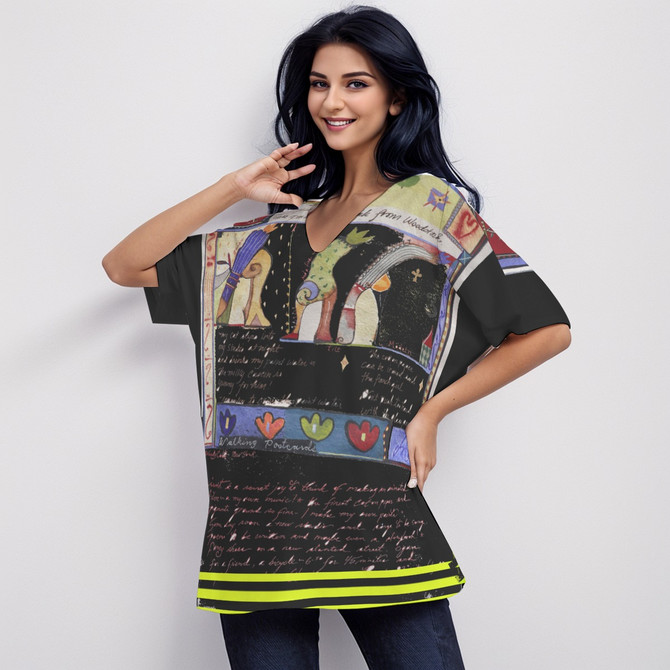 Writer's 100% organic cotton bat sleeve top