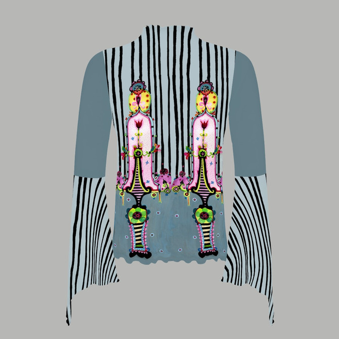 Junebug Bellbottom Mesh Top