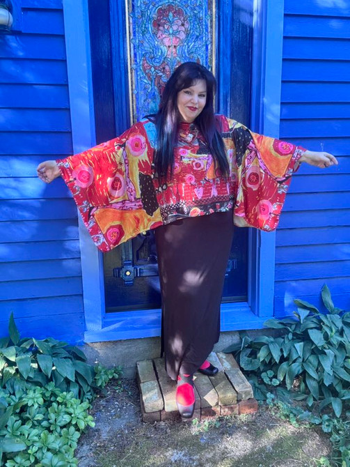 Red Girl Crop Kimono SAMPLE SALE
