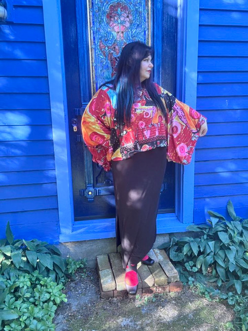 Red Girl Crop Kimono SAMPLE SALE