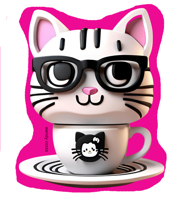 Cat Cafe Stickers 4 pack