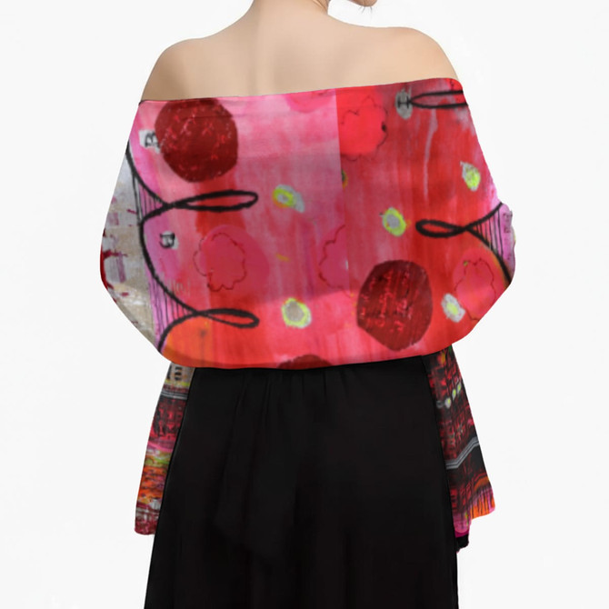 Bowie pink silky wrap