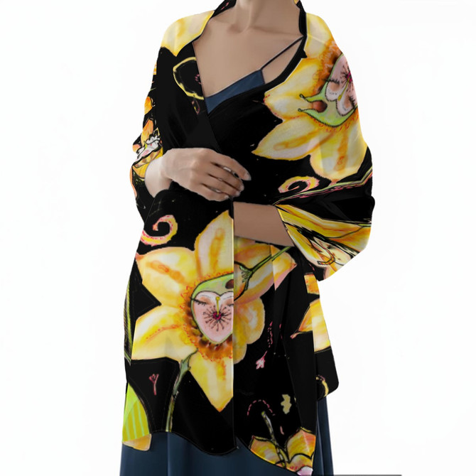 Daffodil silky scarf