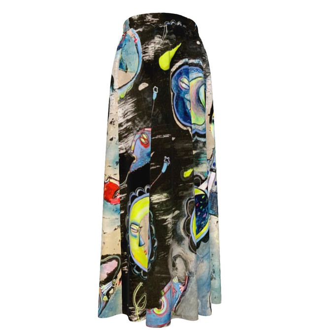 Pentimenti maxi chiffon skirt