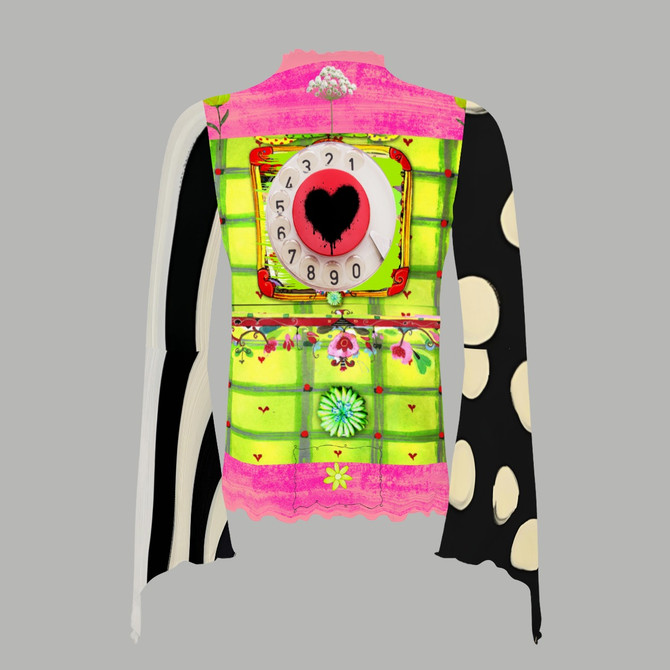 Call me bellbottom mesh top