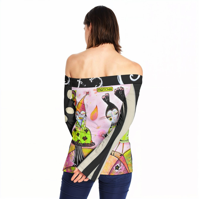 Matcha girls off shoulder top