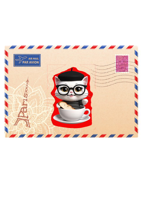 Cat with beret sticker
